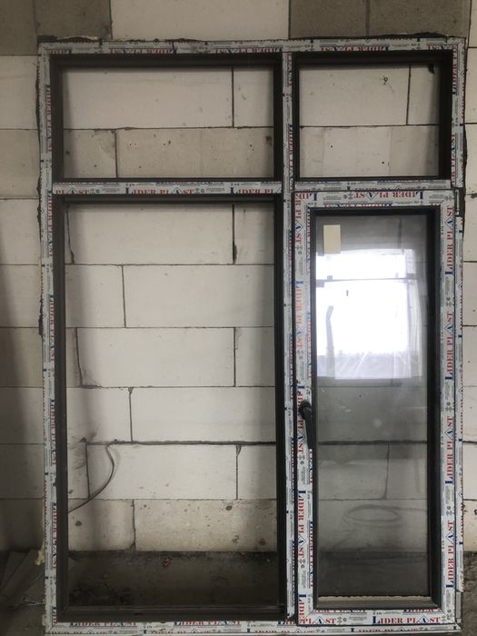 Пластик окно 240х140 новый без повреждение