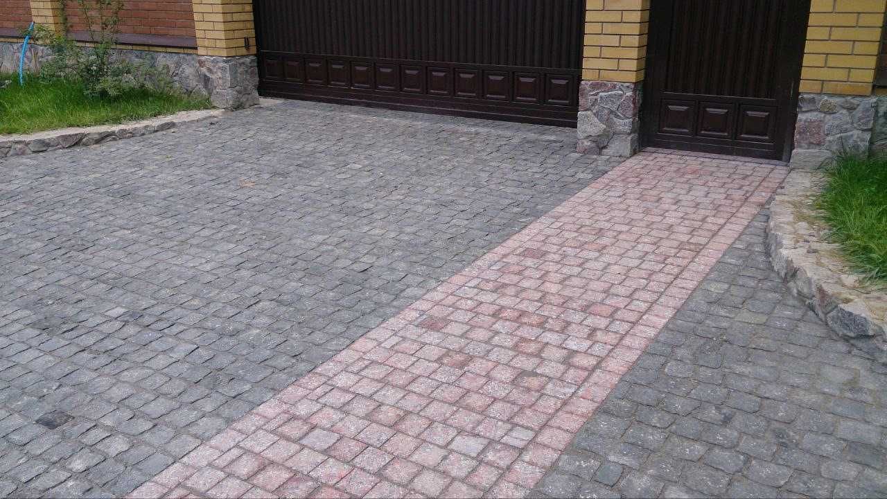 Гранитни павета, каменни настилки, тротоарни плочи. Проект на място.