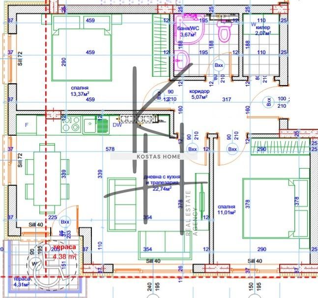 2-стаен в Варна-Христо Ботев площ 88 цена 134000