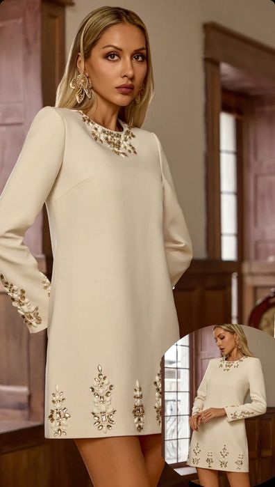 Rochie elegantă cu aplicații