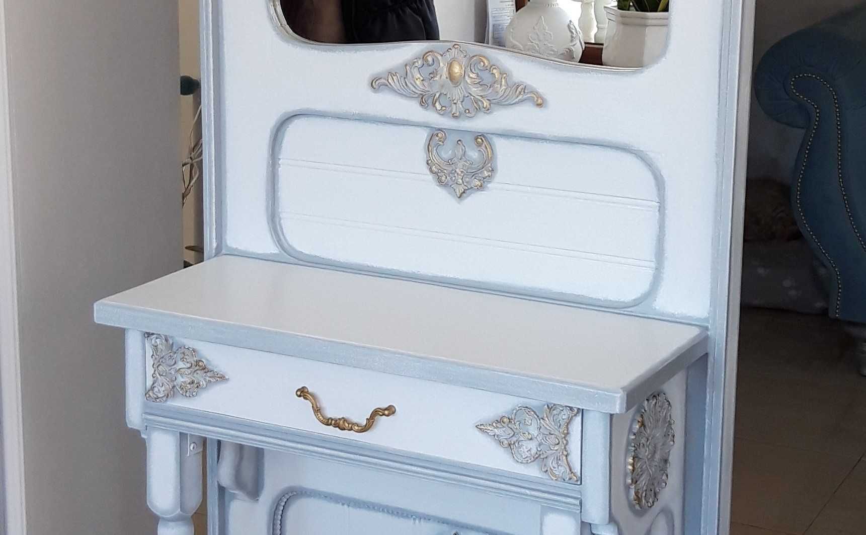 Panou stand cu oglinda,mobilier hol,vintage,lemn masiv,baroque