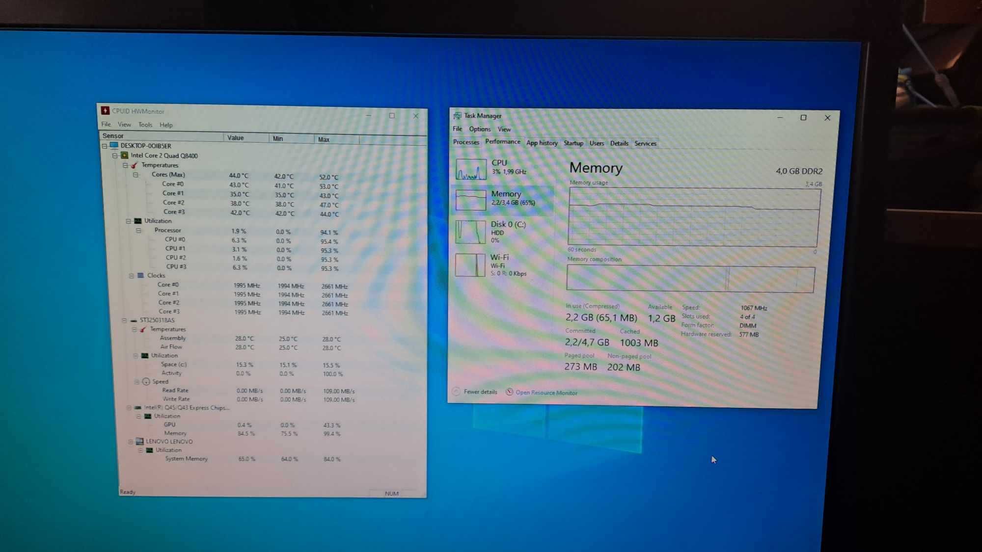 Компютър колекционерски Lenovo M58p 4GB DDR3 Четериядрен intel Q8400