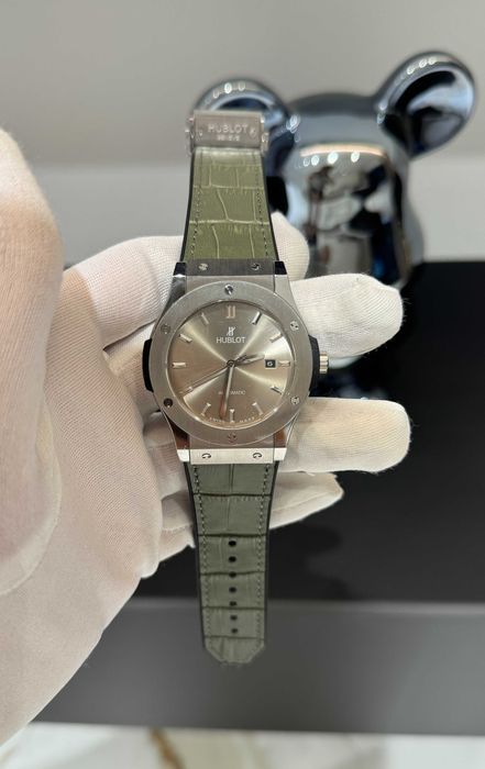 hb classic fusion 42mm сребристо/зелено