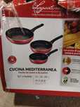Set de 3tigăi antiaderente din aluminiu Lagostina Cucina Mediterranea