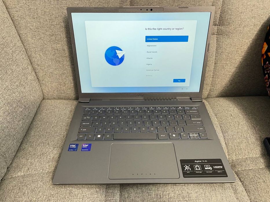 Acer Aspire 14 AI (USA)  видеокарта 16гб