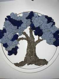 Tablou “Copacul vieții”realizat din licheni stabilizați 100% naturali