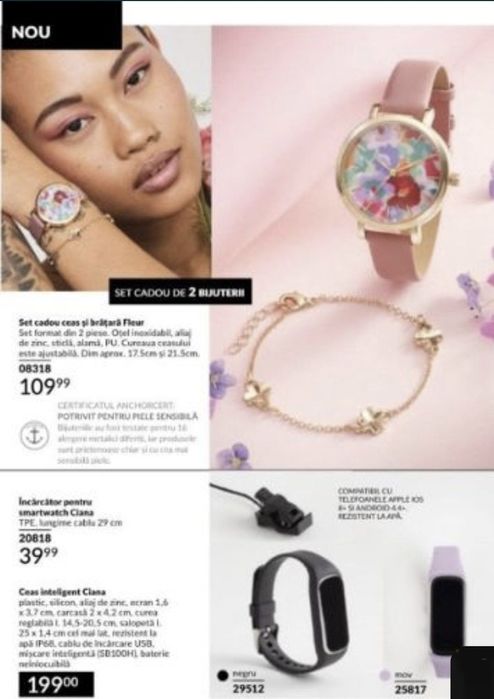 Ceas Fleur cu bratara inclusa Avon