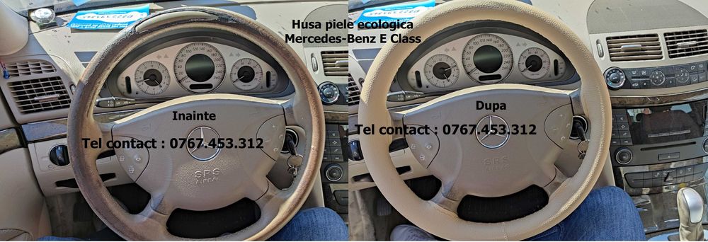 Husa volan (ofer montaj) din piele ecologica piele ac ata, protectie