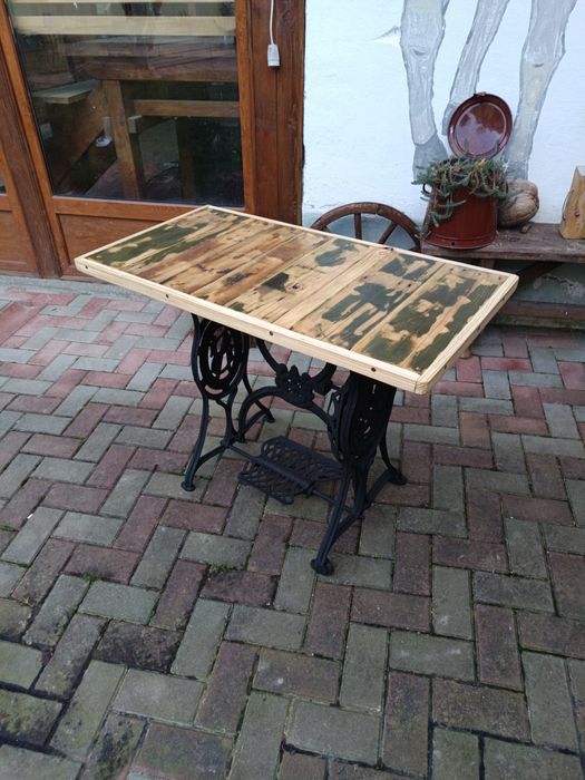 Masa exterior blat lemn masiv