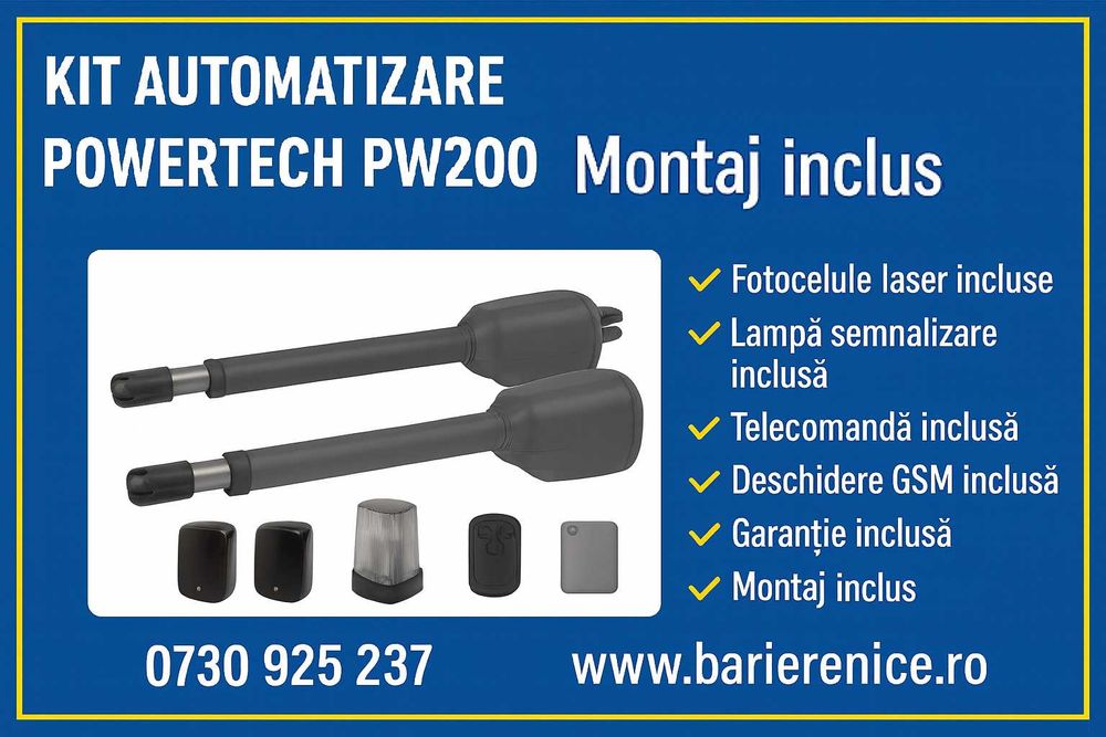 Automatizare poarta batanta montaj inclus 2m 200 Kg