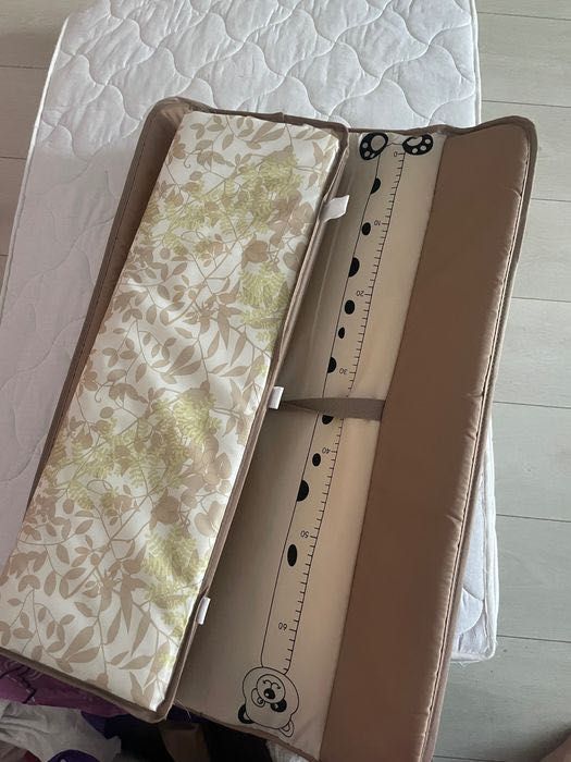 Patut bebe Krasumann deluxe & saltea husa detasabila microfibra cocos