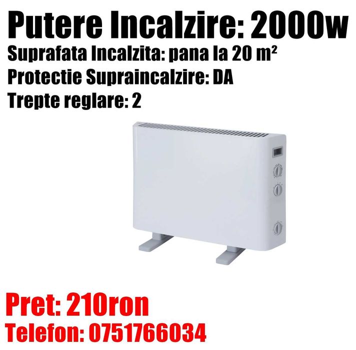 Convector Radiator Calorifer Incalzit Electric 2000w Caldura