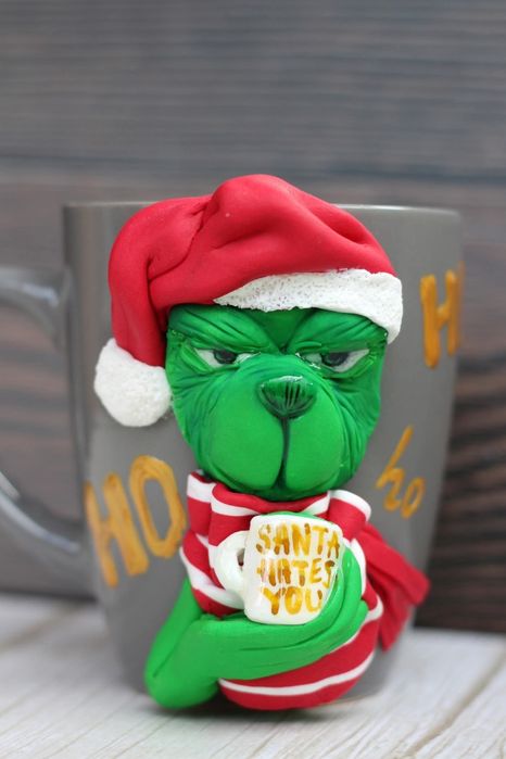 Чаша "Гринч" ръчна изработка