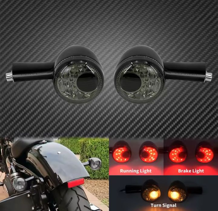 Semnalizari cu lumini de pozitie si frana moto scuter atv