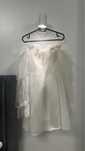 Rochie alba maneci bufante