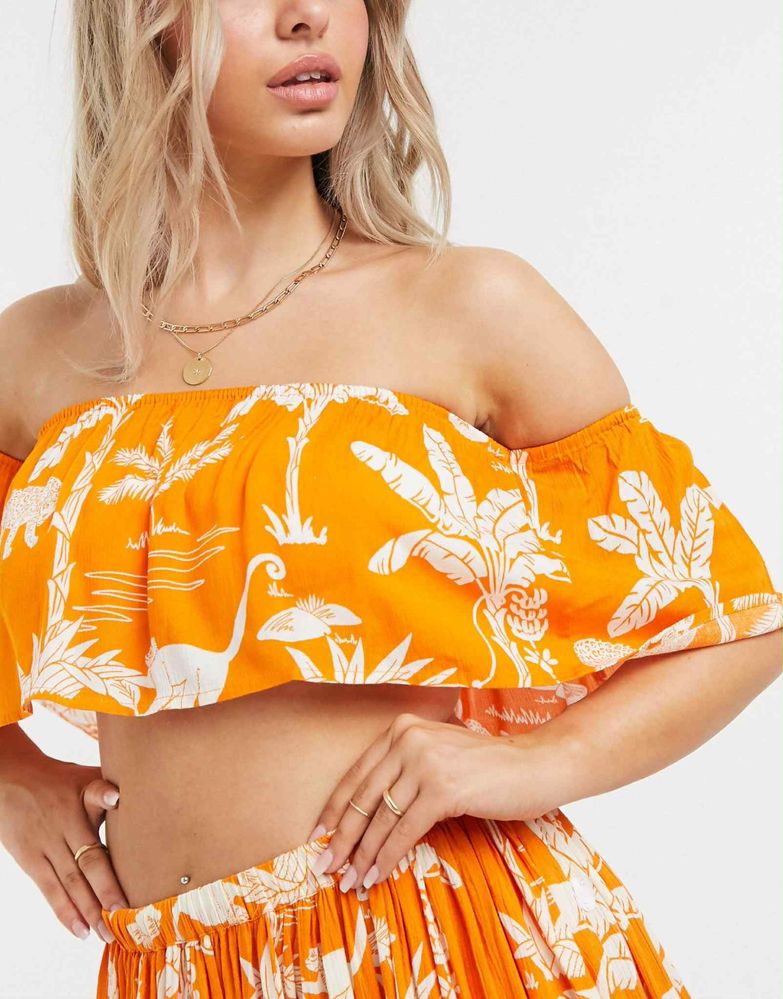 Тропически комплект сет пола и топ джунгла на Asos