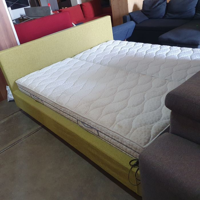 Pat dormitor tapițat 1.80m/2m+saltele