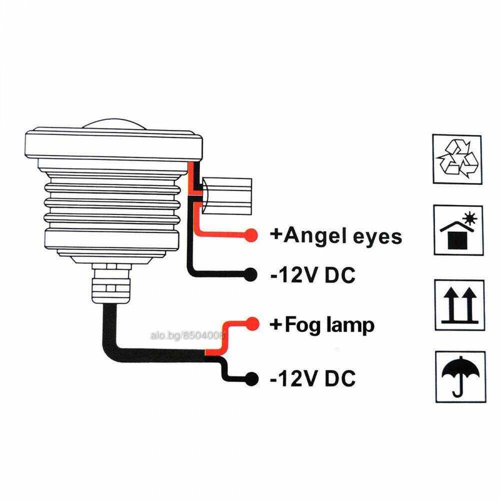 LED халогени тип ангелски очи, 89мм, LED Super Lamp Fog Angel Eyes