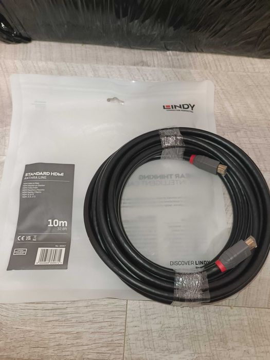Cablu HDMI Ultra HD 4K LINDY Anthra Line Triplu Ecranat 10m