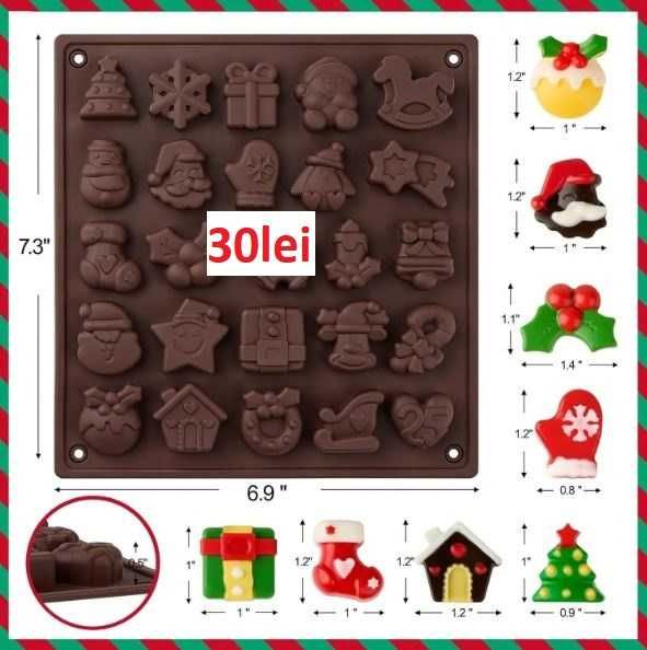 Matrite din Silicon pentru Craciun part 2 – wax melts