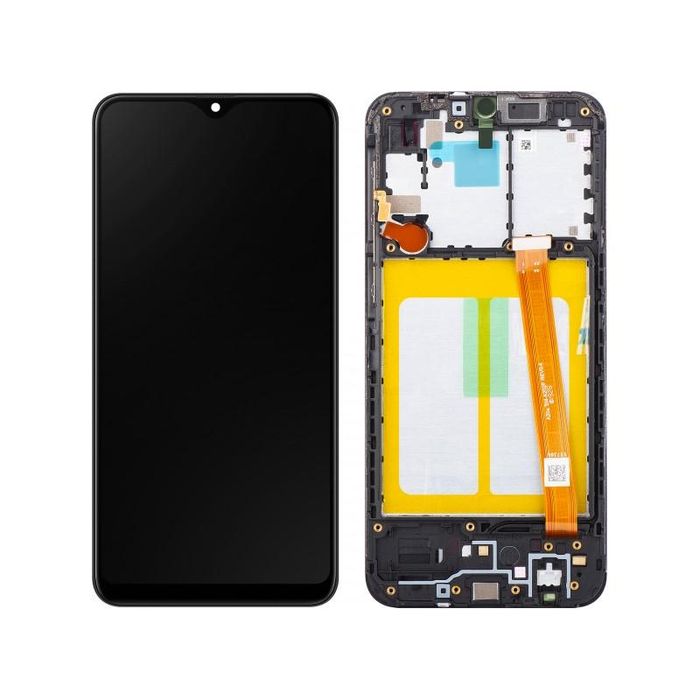 Display cu Touchscreen Samsung Galaxy A20e A202  cu Rama  Negru  Servi