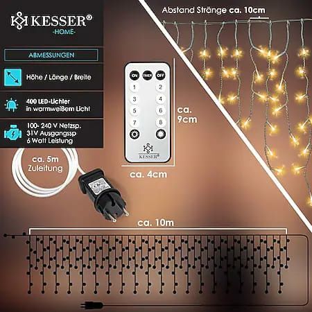 Perdea led franjuri Potrivita ptr stresina la casa 10M