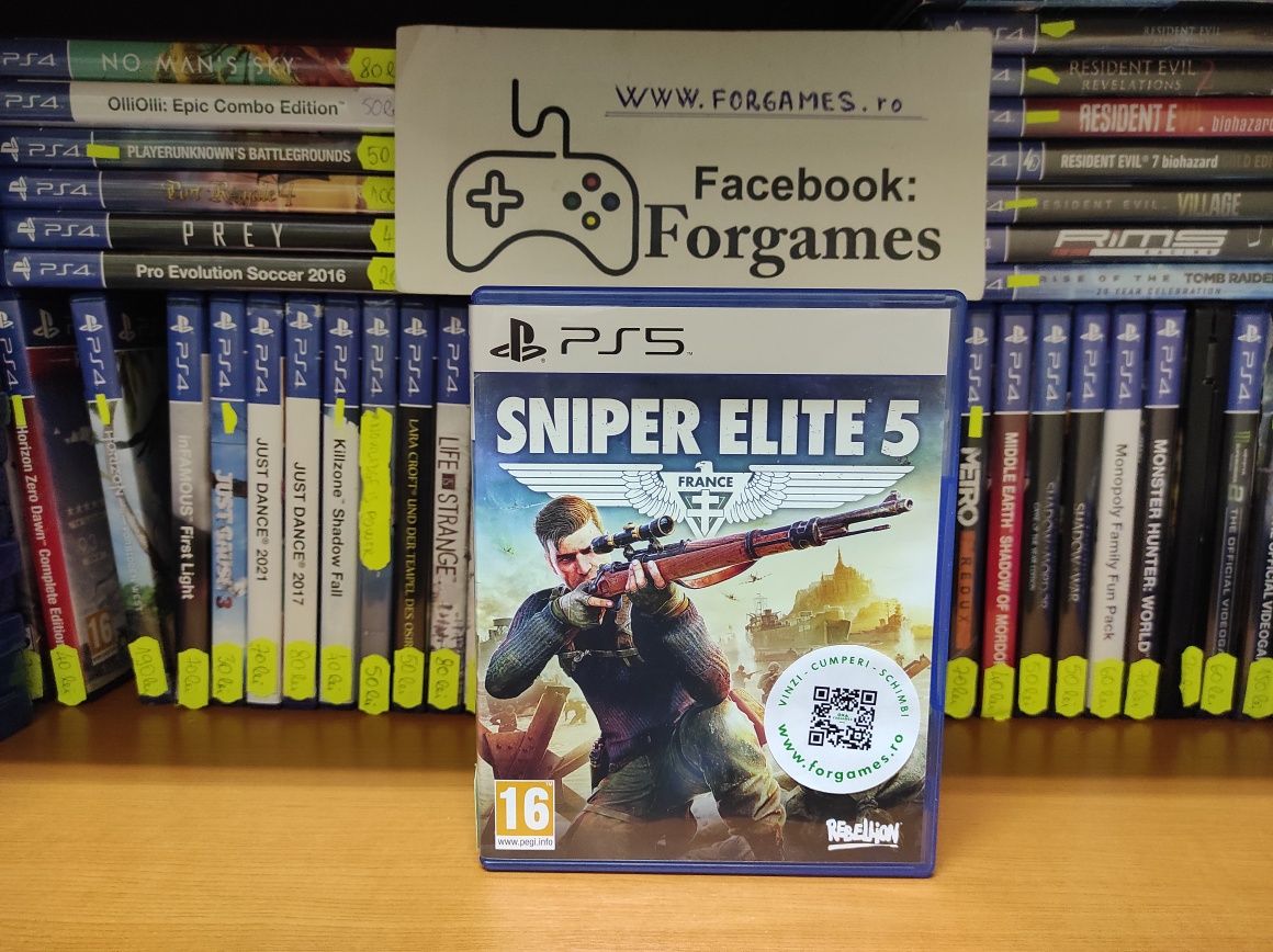 Vindem jocuri consola Sniper Elite 5 PS5 Forgames.ro