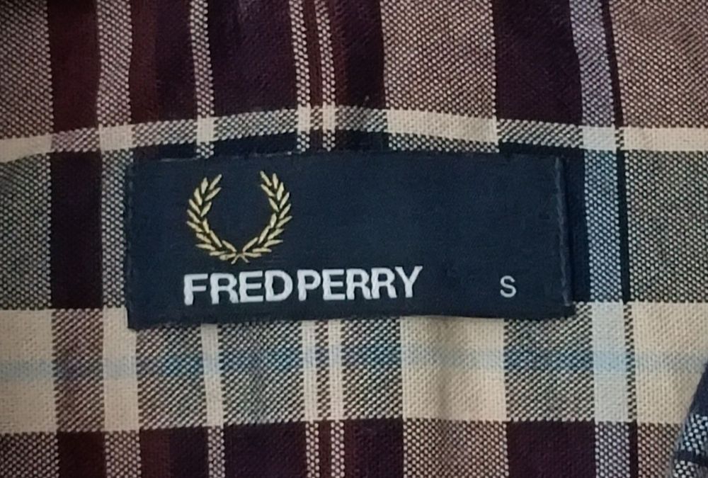 Fred Perry оригинална риза S Фред Пери памучна с дълъг ръкав