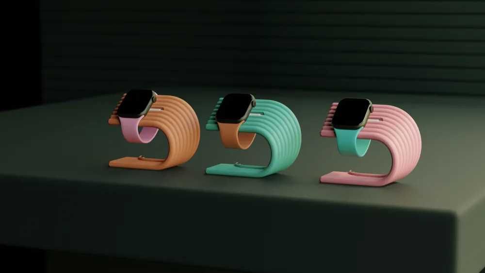 Стойка за Зареждане на Apple Watch – Модерен 3D Принт Дизайн
