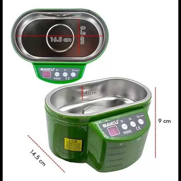 Ултразвукова вана BAKU BK9030 с метален капак, еднорежимна 30W, 0.7L