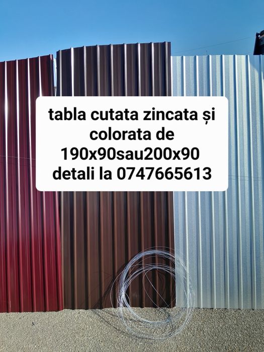 Tabla cutata zincata și colorata 0.2 0.25 0.3 0.35 0.4