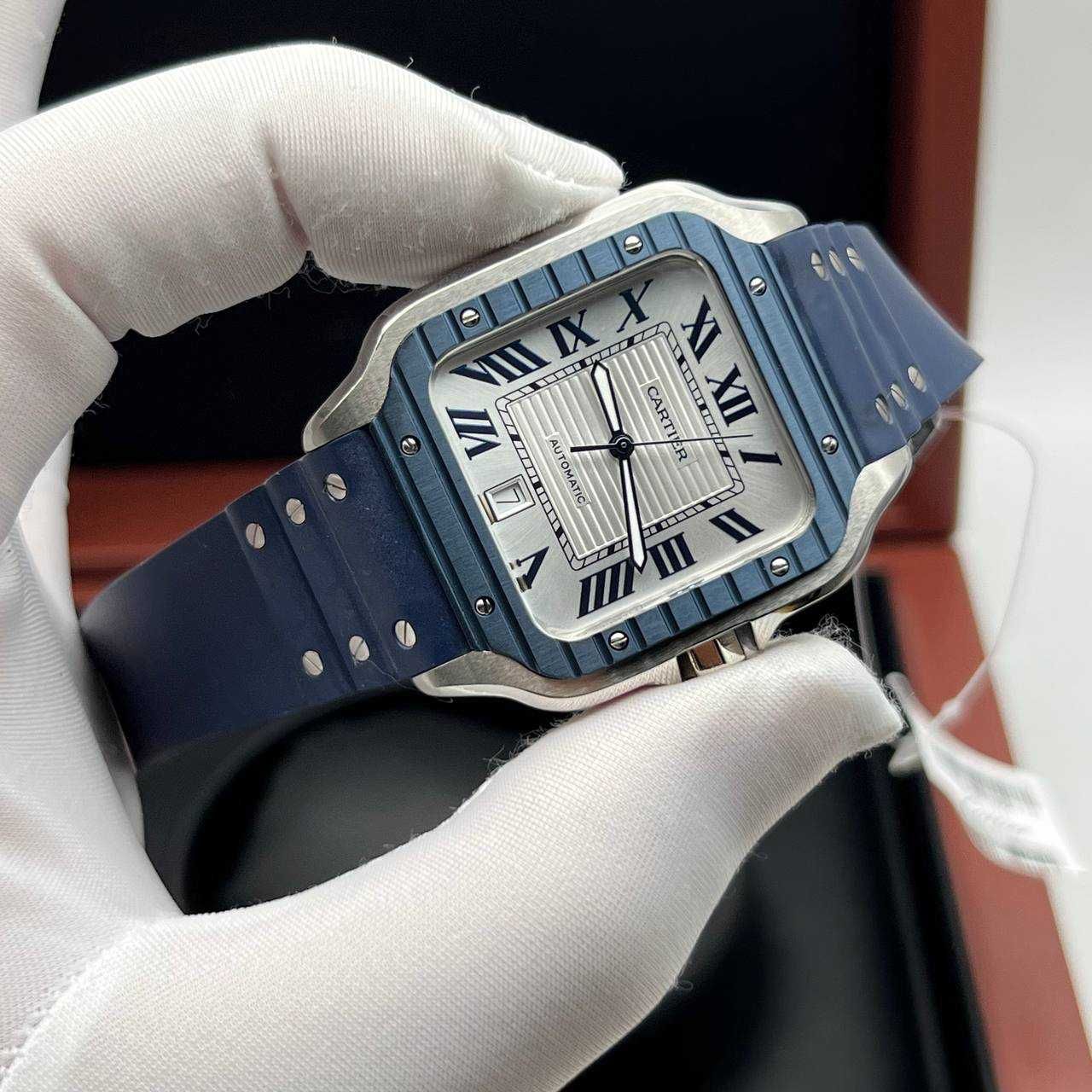Часовници Cartier Santos PVD син