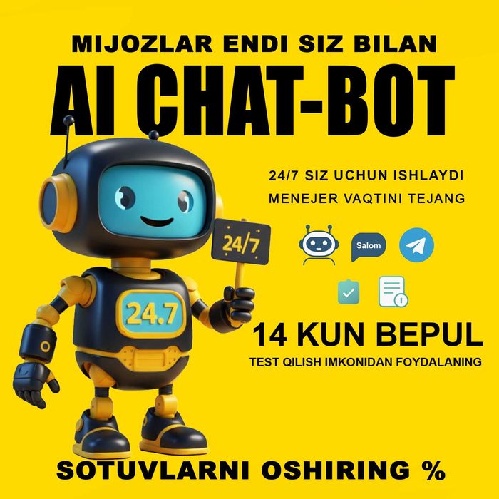 14 kunlik bepul sinov: Innovatsion AI Chat-Bot