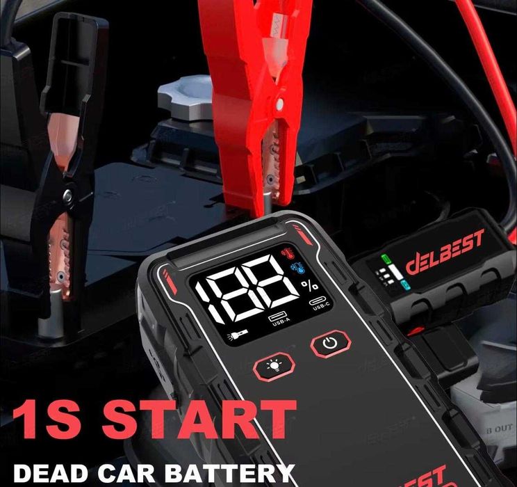 мощен външен стартер за автомобилни акумулатори (Jump Starter)