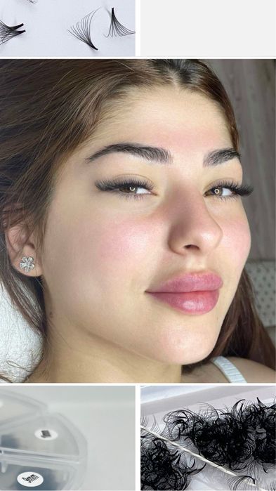 Ръчно изработени готови снопчета за мигли индивидуални размери , мигли