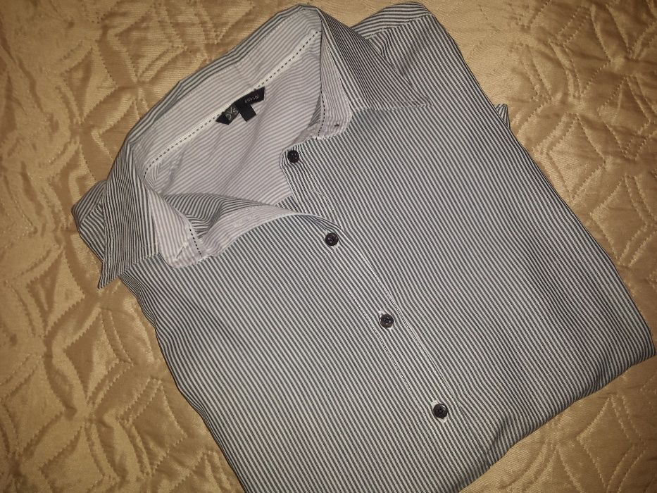 Нова мъжка бизнес риза OVS Casual черно-бяло райе размер М