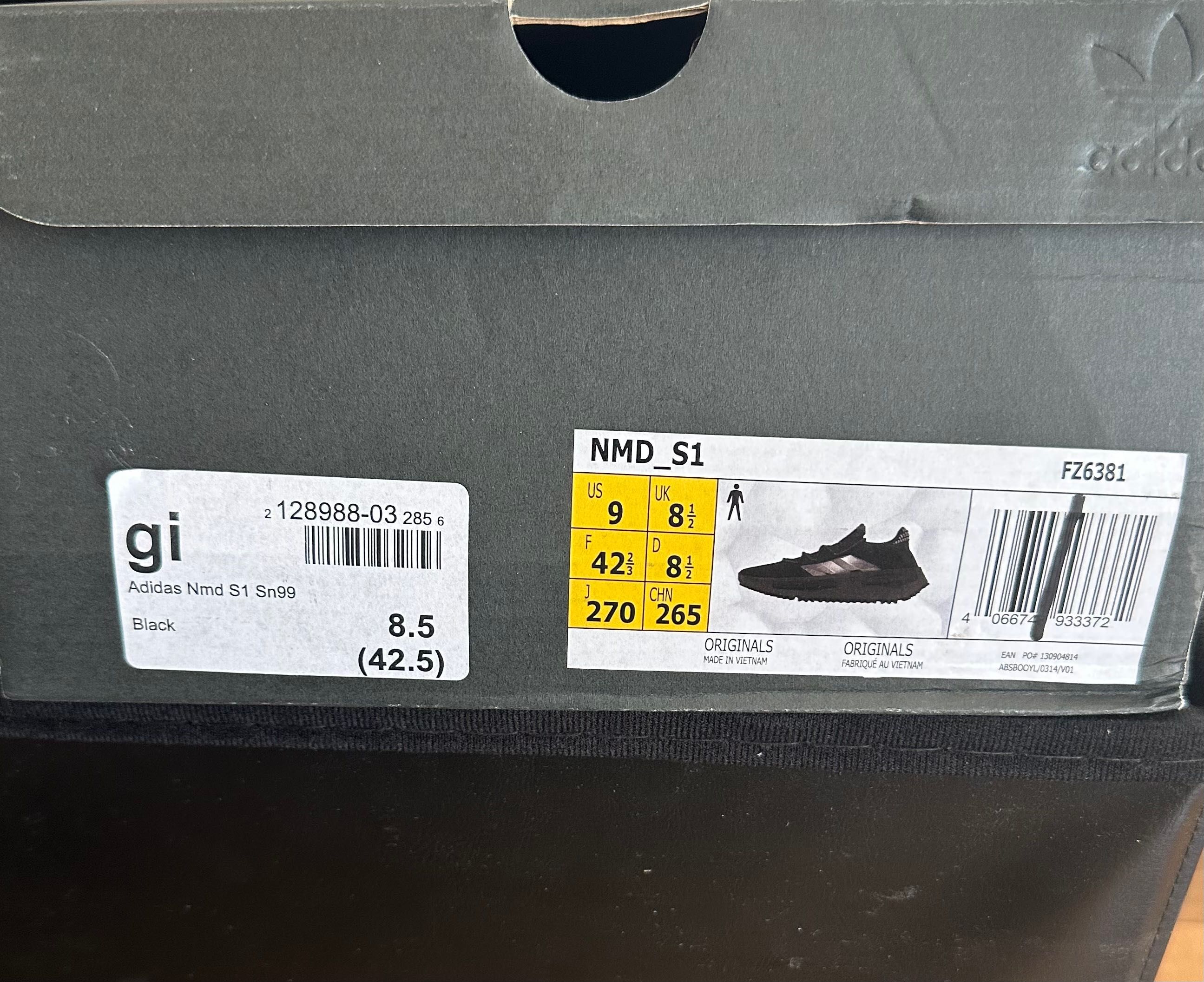 Adidas Originals NMD S1 Black - 42 2/3 - FZ6381