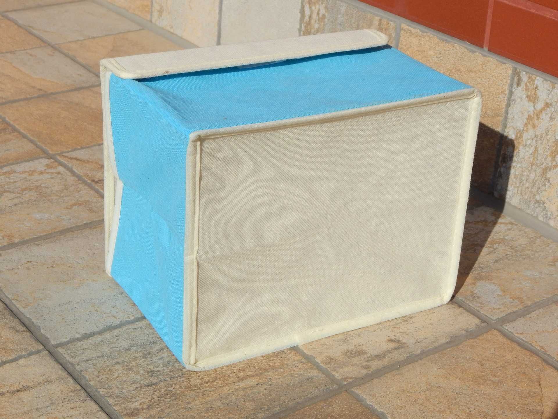 Cutie utilitara depozitare din carton acoperit cu panza textila