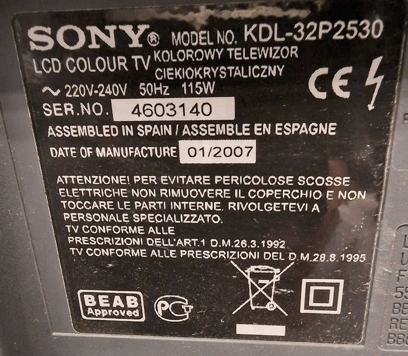 Vând televizor LCD Sony Bravia