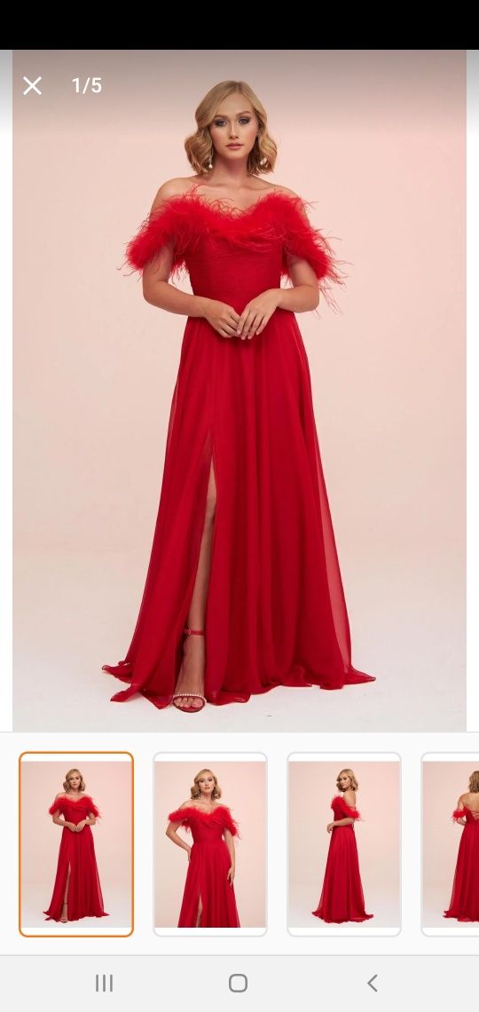 Rochie rosie lunga