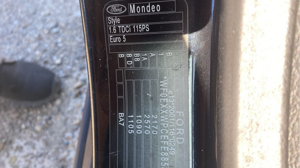Vand ford mondeo 1.5/1.6 tdci euro 5 2015