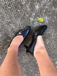 Дамски черни елегантни обувки естествена кожа 37 номер