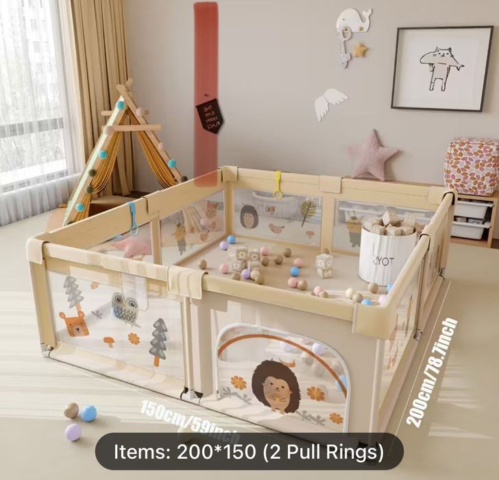 НОВА 150х180см Голяма детска кошара за игра за бебе/ ограда