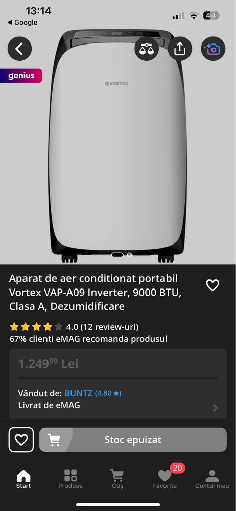 Aer conditionat portabil Vortex