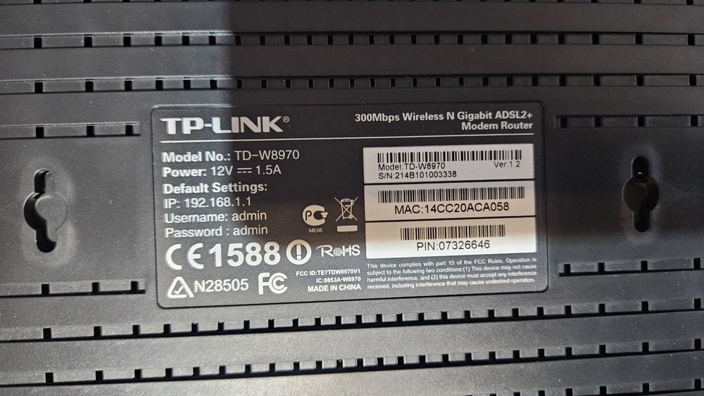 Router tp link TD W8970