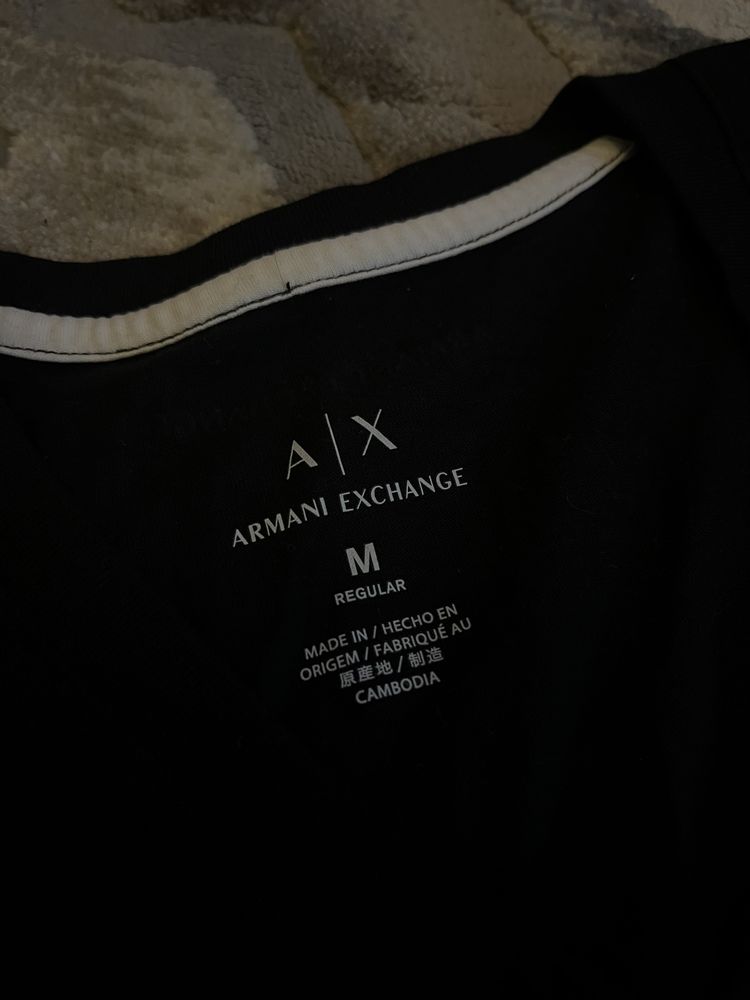 Tricou negru Armani Exchange