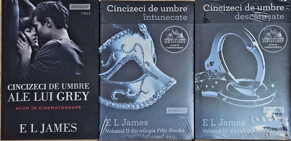 3 Volume "50 Umbre ale lui Grey" (vol. 2 si 3 sigilate)