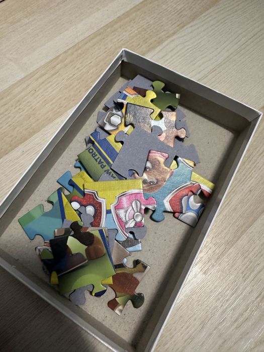Set 7 puzzle, din lemn si carton