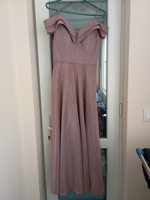 Дълга официална рокля в цвят "пепел от рози"