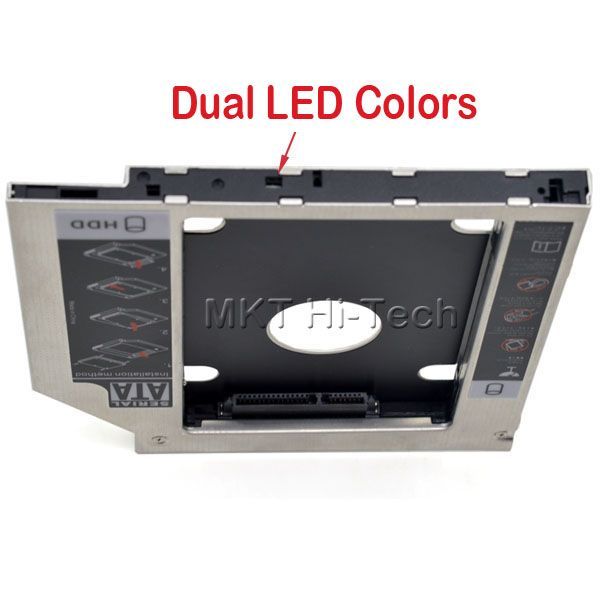 Adaptor caddy DVD HDD pt laptop/notebook - grosime 12.7mm, aluminiu